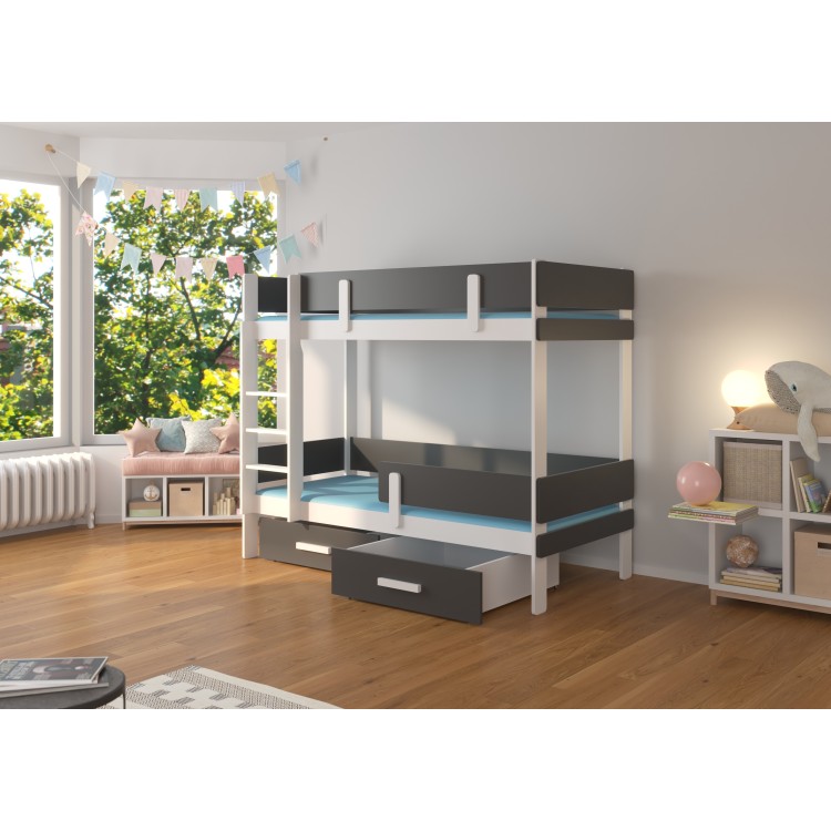 Łóżko piętrowe dwuosobowe ETIONA 200x90