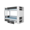 Łóżko piętrowe dwuosobowe GARET 180x80