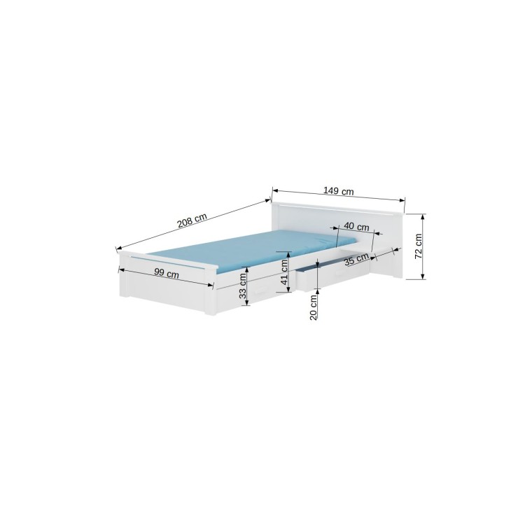 Łóżko ALDEX SHELF 200x90