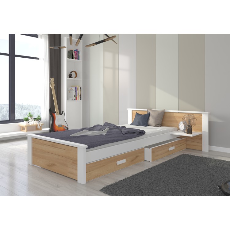 Łóżko z materacem ALDEX SHELF 200x90