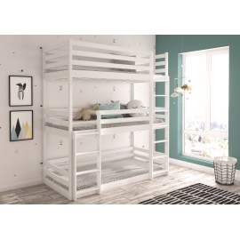 Łóżko piętrowe trzyosobowe TEDRO 180x80