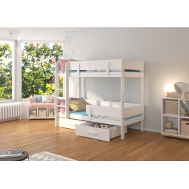 Łóżko piętrowe dwuosobowe z materacami ETIONA 200x90