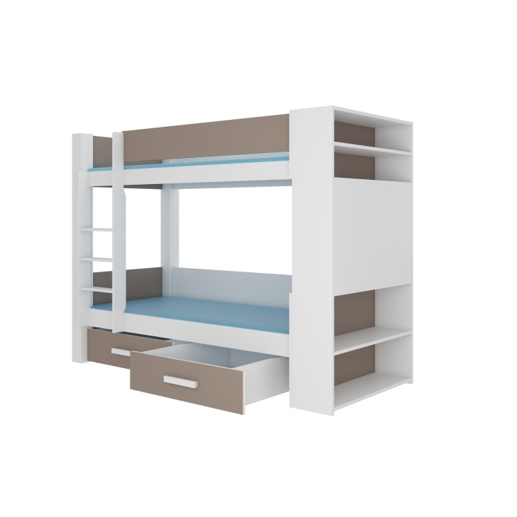 Łóżko piętrowe dwuosobowe GARET 180x80