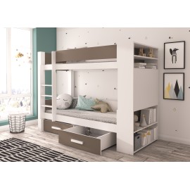 Łóżko piętrowe dwuosobowe z materacami GARET 180x80