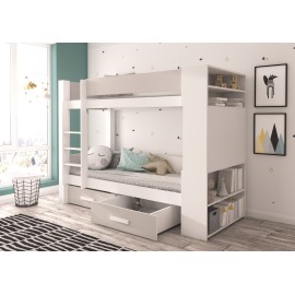 Łóżko piętrowe dwuosobowe z materacami GARET 180x80