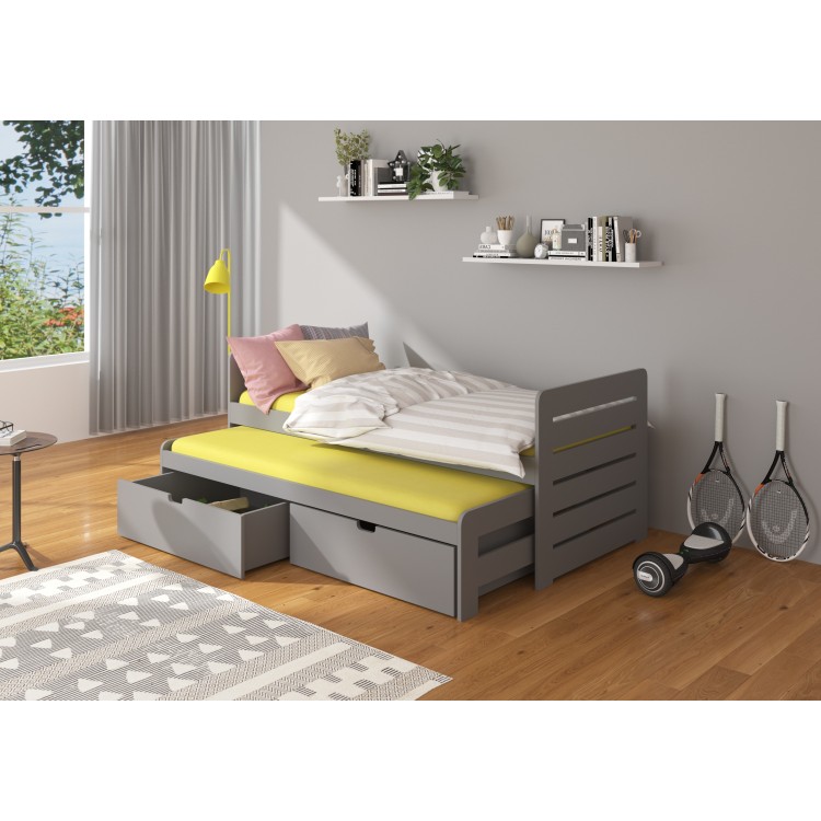 Łóżko podwójne z materacami TOMI 200x90