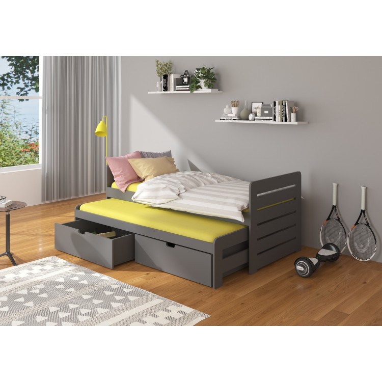 Łóżko podwójne z materacami TOMI 200x90