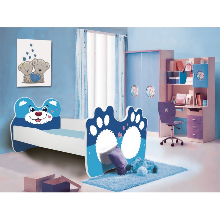 Łóżko z materacem BEAR BLUE 140x70