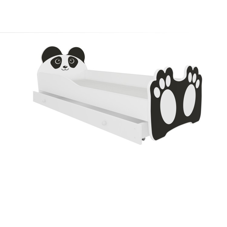 Łóżko z materacem i szufladą BEAR BLACK 160x80