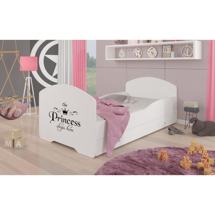 Łóżko z materacem i szufladą PEPE PRINCESS BLACK 160x80