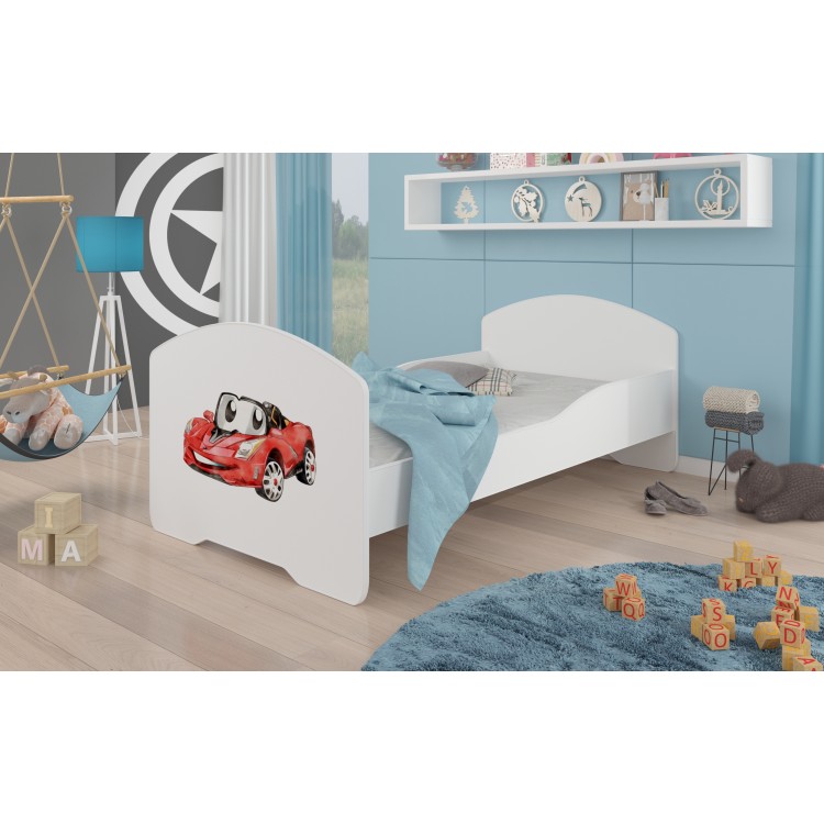Łóżko z materacem PEPE RED CAR 160x80