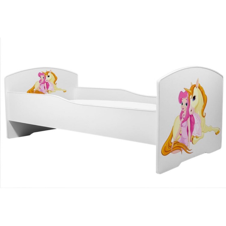 Łóżko z materacem PEPE GIRL WITH UNICORN 140x70