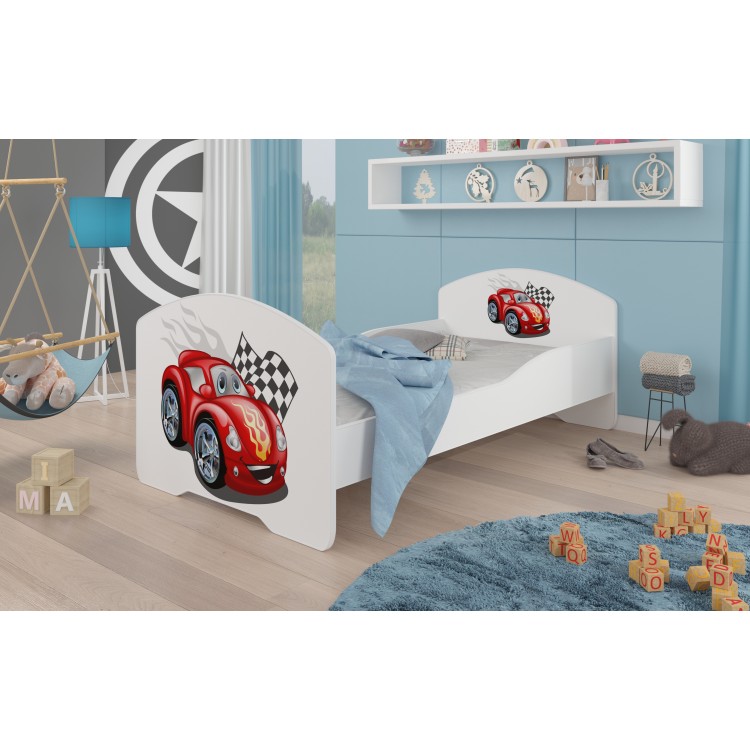 Łóżko z materacem PEPE CAR ZIGZAG 140x70
