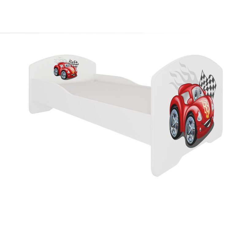 Łóżko z materacem PEPE CAR ZIGZAG 140x70