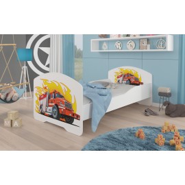 Łóżko z materacem PEPE FIRE TRUCK 140x70