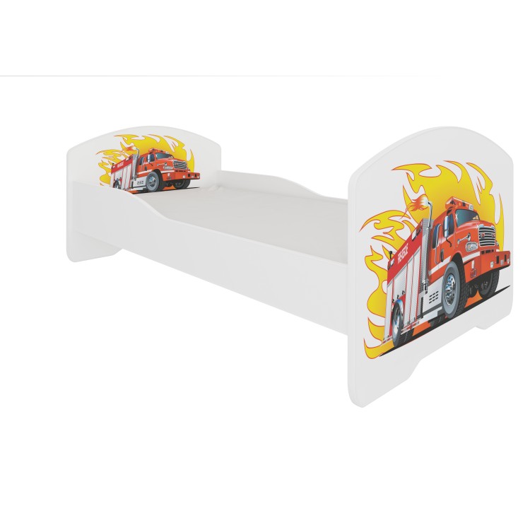 Łóżko z materacem PEPE FIRE TRUCK 140x70