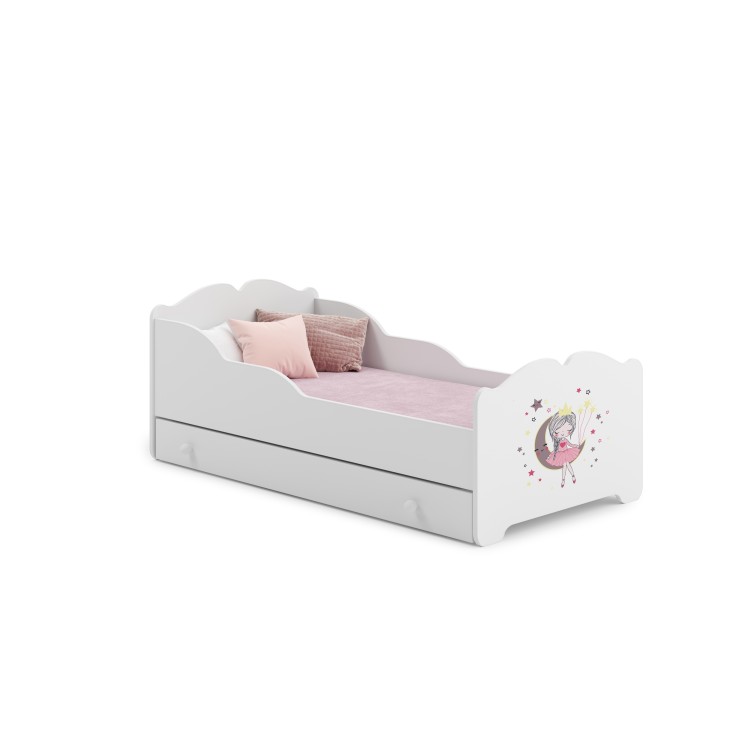 Łóżko z materacem i szufladą XIMENA SLEEPING PRINCESS 160x80
