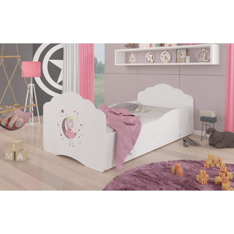 Łóżko z materacem i szufladą CASIMO SLEEPING PRINCESS 140x70