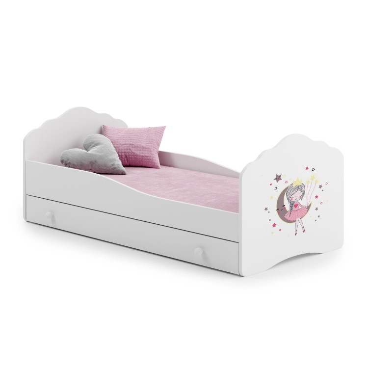 Łóżko z materacem i szufladą CASIMO SLEEPING PRINCESS 140x70