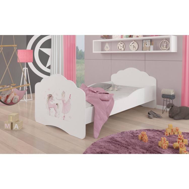 Łóżko z materacem CASIMO BALLERINA WITH UNICORN 160x80