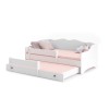 Łóżko podwójne z materacami EMKA II Gray, White 160x80