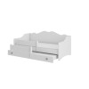 Łóżko podwójne z materacami EMKA II Gray, White 160x80