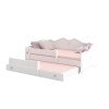 Łóżko podwójne z materacami EMKA II Pink 160x80