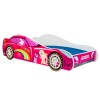 Łóżko z materacem CAR PINK 160x80
