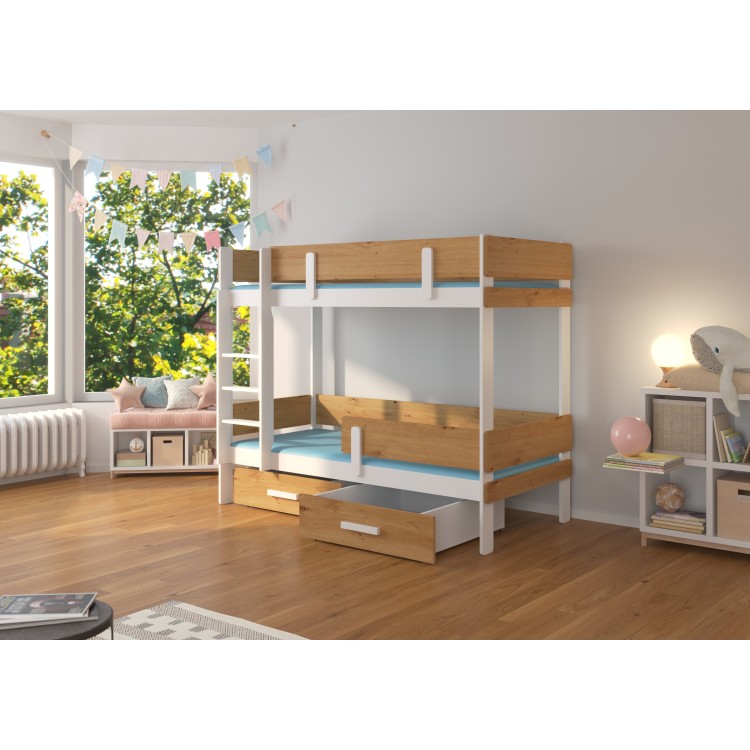 Łóżko piętrowe dwuosobowe ETIONA 200x90